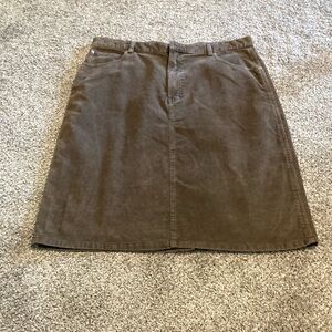 Gap brown corduroy skirt, size 16